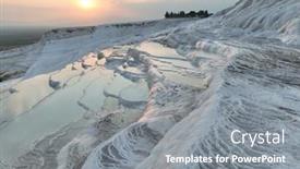  Presentation with clean water - Slide deck featuring pamukkale-travertines-cinematic-aerial-drone background and a gray colored foreground