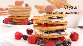  Presentation with honey - Cool new presentation with pan cake - small pancakes topped with honey backdrop and a lemonade colored foreground