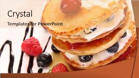  Presentation with honey bee kids - Cool new presentation design with pan cake - small pancakes topped with honey backdrop and a coral colored foreground