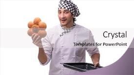  Presentation with history earth globe isolated white - Presentation theme with pan cake shop - young male baker isolated background and a  colored foreground