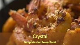  Presentation with king - Colorful presentation theme enhanced with chili and sesame fried king backdrop and a tawny brown colored foreground