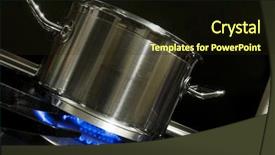  Presentation with gas - Audience pleasing slide deck consisting of pan on a gas burner backdrop and a wine colored foreground
