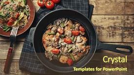  Presentation with chicken little chicks - PPT layouts consisting of pan with delicious chicken marsala background and a  colored foreground