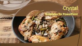  Presentation with chicken little chicks - Audience pleasing slide deck consisting of pan with delicious chicken marsala backdrop and a  colored foreground