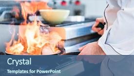  Presentation with flame - Amazing slide set having pan with large fire backdrop and a ocean colored foreground