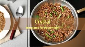  Presentation with lentils - PPT layouts featuring pan with lentils on electric background and a  colored foreground