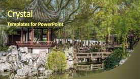  Presentation with old china - Slide deck having pan yunduan in shanghai background and a tawny brown colored foreground