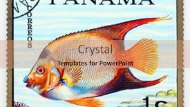  Presentation with tropical reef fish - PPT theme having panama-circa-1978-a-stamp background and a  colored foreground