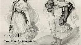  Presentation with old clothes - Slides having panama woman clothes old illustration background and a light gray colored foreground