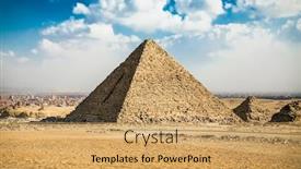  Presentation with egypt - Amazing presentation theme having panaromic-view-of-egyptian-pyramids backdrop and a yellow colored foreground