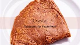  Presentation with pancake - Amazing presentation theme having pancake-on-the-white-plate backdrop and a coral colored foreground