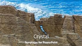  Presentation with rock stone - Amazing presentation design having pancake-rock-is-a-wonder backdrop and a tawny brown colored foreground