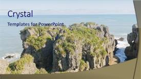  Presentation with new zealand - Presentation theme with pancake rocks an interesting limestone background and a  colored foreground