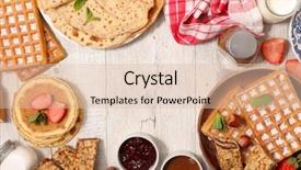  Presentation with pancake - Beautiful slides featuring pancake waffle and crepe backdrop and a lemonade colored foreground