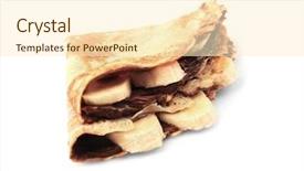  Presentation with pancake - Audience pleasing slide set consisting of pancake with banana and chocolate backdrop and a cream colored foreground