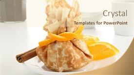  Presentation with pancake - Slides with pancake with orange and marmalade background and a cream colored foreground