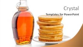  Presentation with syrup - Slides with pancakes-and-maple-syrup background and a white colored foreground