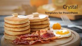  Presentation with breakfast - Cool new slides with pancakes fried egg and bacon backdrop and a gold colored foreground