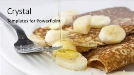  Presentation with honey - Slide deck with pancakes-or-crepes background and a sky blue colored foreground