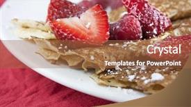  Presentation with honey - Colorful PPT theme enhanced with pancakes-or-crepes backdrop and a red colored foreground