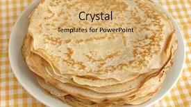  Presentation with tablecloth - Presentation theme having pancakes-pile-on-yellow-checker background and a yellow colored foreground