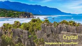  Presentation with rock stone - Beautiful PPT theme featuring pancakes rock is a natural backdrop and a tawny brown colored foreground