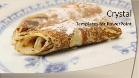  Presentation with powdered - Presentation theme with pancakes-sprinkled-with-a-layer background and a lemonade colored foreground