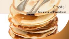  Presentation with syrup - Beautiful PPT theme featuring pancakes-stack-with-chocolate-syrup backdrop and a lemonade colored foreground