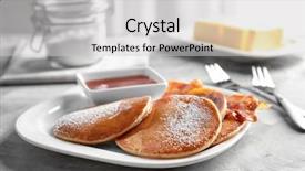  Presentation with banana - Cool new theme with pancakes with bacon and banana backdrop and a  colored foreground