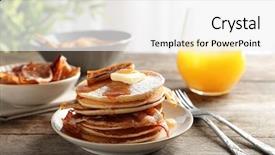  Presentation with plant tissue culture banana - Colorful PPT layouts enhanced with pancakes with bacon and banana backdrop and a white colored foreground
