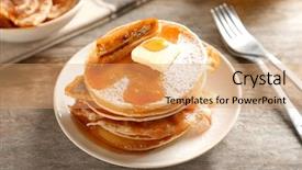  Presentation with plant tissue culture banana - Beautiful theme featuring pancakes with bacon and banana backdrop and a coral colored foreground