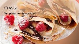  Presentation with mix berry mixed berries - PPT theme having pancakes with berries and maple background and a coral colored foreground