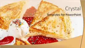  Presentation with ice cream - Theme featuring pancakes-with-ice-cream background and a yellow colored foreground