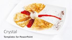  Presentation with ice cream - Slides enhanced with pancakes-with-ice-cream background and a sky blue colored foreground