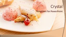  Presentation with food truck cake ice cream - Colorful presentation theme enhanced with pancakes with ice cream backdrop and a lemonade colored foreground