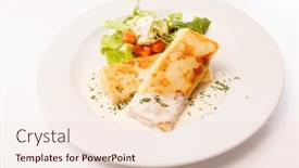  Presentation with cream - Slides featuring pancakes-with-sour-cream background and a lemonade colored foreground