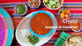  Presentation with sauces - Cool new presentation theme with pancita mondongo mexican soup varied chili sauces mexico food backdrop and a crimson colored foreground