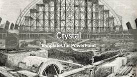  Presentation with old london - PPT theme having pancras construction in london create background and a gray colored foreground