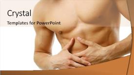  Presentation with abdominal - Presentation design enhanced with pancreas - abdominal pain isolated on white background and a coral colored foreground