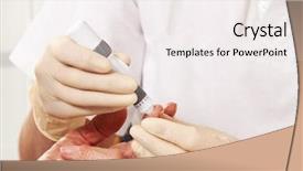  Presentation with blood - Cool new presentation design with pancreas - blood glucose meter backdrop and a sky blue colored foreground