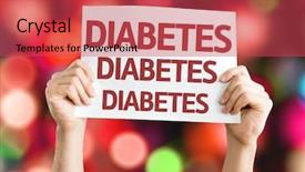  Presentation with diabetes - Cool new presentation with pancreas - diabetes card with colorful background backdrop and a red colored foreground