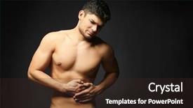  Presentation with abdominal - Amazing presentation theme having pancreas - handsome young man suffering backdrop and a wine colored foreground