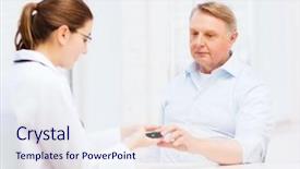  Presentation with medical pancreas - Amazing presentation theme having pancreas - healthcare elderly and medical concept backdrop and a sky blue colored foreground