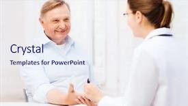  Presentation with medical mhealth healthcare concept - Slide deck consisting of pancreas - healthcare elderly and medical concept background and a sky blue colored foreground