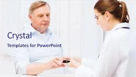  Presentation with medical pancreas - Slide deck with pancreas - healthcare elderly and medical concept background and a sky blue colored foreground