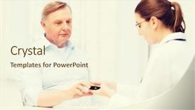  Presentation with medical mhealth healthcare concept - Slide set having pancreas - healthcare elderly and medical concept background and a cream colored foreground