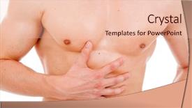  Presentation with stomach - Slides enhanced with pancreas - man holding his stomach background and a lemonade colored foreground