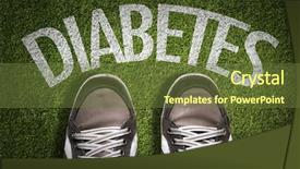  Presentation with sneakers - PPT theme having pancreas - top view of sneakers background and a tawny brown colored foreground