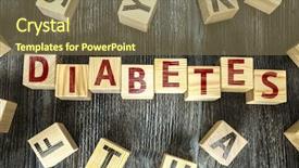  Presentation with diabetes - Amazing presentation having pancreas - wooden blocks with the text backdrop and a violet colored foreground