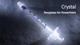  Presentation with insulin - Presentation theme featuring pancreatic - insulin syringe background and a tawny brown colored foreground